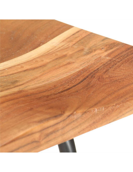 Tabourets de bar en lot de 2 en bois d'acacia Brun  {attributes} Tabourets de bar en lot de 2 en bois d'acacia Brun  {attributes}