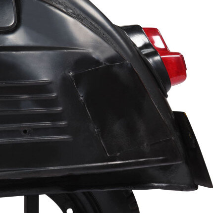 Chaise de bar Rétro / Vintage en cuir véritable et bois recyclé Noir  {attributes}