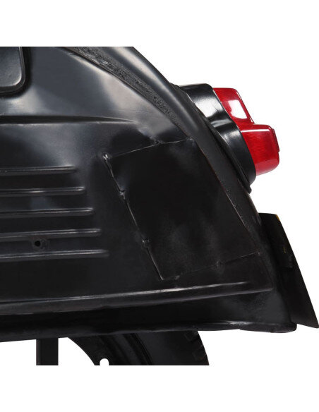 Chaise de bar Rétro / Vintage en cuir véritable et bois recyclé Noir  {attributes} Chaise de bar Rétro / Vintage en cuir véritable et bois recyclé Noir  {attributes}