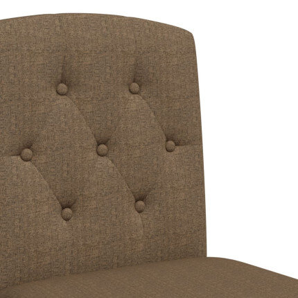 Chaise de bar campagne / chic en lot de 2 en bois massif d'hévéa et tissu Taupe  {attributes}