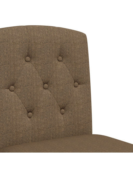 Chaise de bar campagne / chic en lot de 2 en bois massif d'hévéa et tissu Taupe  {attributes} Chaise de bar campagne / chic en lot de 2 en bois massif d'hévéa et tissu Taupe  {attributes}