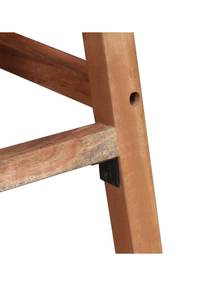 Tabourets de bar Bohème / Nature en lot de 2 en bois massif d'acacia Brun  {attributes}