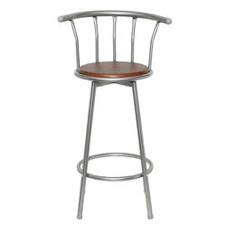 Tabourets de bar Industriel / Rétro - Vintage en lot de 2 en acier Brun {attributes} 2