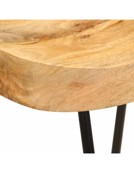 Tabourets de bar Industriel / Rétro - Vintage en lot de 2 en bois de manguier massif Multicolore  {attributes}