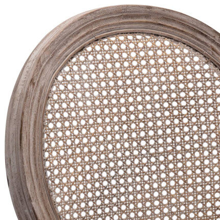 Tabourets de bar campagne / chic en lot de 2 en bois et avec revêtement en lin Blanc  {attributes}