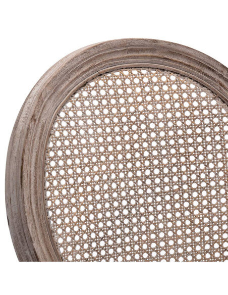 Tabourets de bar campagne / chic en lot de 2 en bois et avec revêtement en lin Blanc  {attributes}