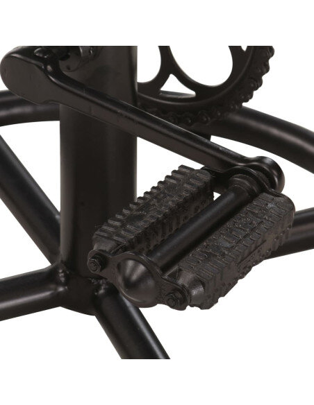 Tabourets de bar industriel en lot de 2 en cuir véritable Noir 44 x 44 x 75 cm {attributes}