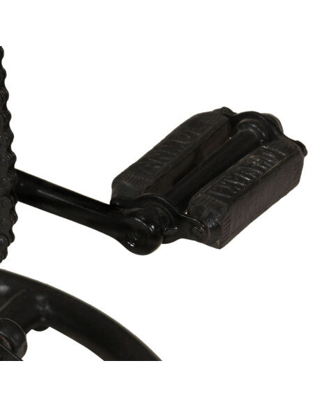 Tabouret de bar industriel en lot de 2 en cuir de chèvre véritable Brun 44 x 44 x 109 cm {attributes}