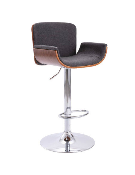 Tabouret de bar Rétro / Vintage en tissu Gris  {attributes}