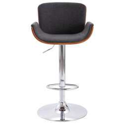 Tabouret de bar Rétro / Vintage en tissu Gris  {attributes} 2