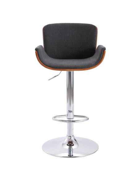 Tabouret de bar Rétro / Vintage en tissu Gris  {attributes}