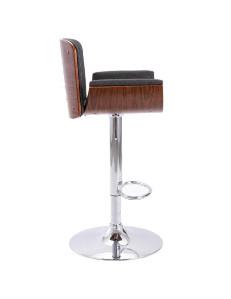 Tabouret de bar Rétro / Vintage en tissu Gris  {attributes}