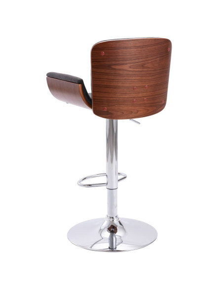 Tabouret de bar Rétro / Vintage en tissu Gris  {attributes}