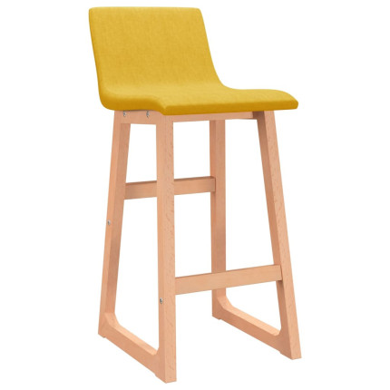 Tabourets de bar en lot de 2 en tissu Jaune  