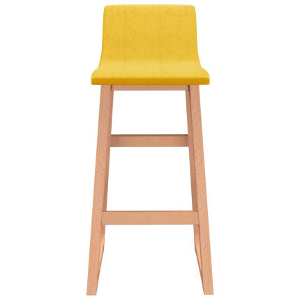 Tabourets de bar en lot de 2 en tissu Jaune