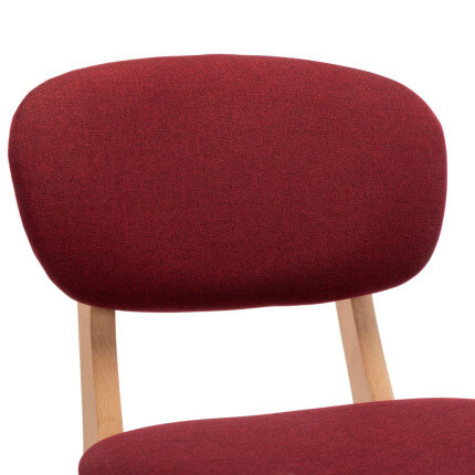 Tabourets de bar en lot de 2 en tissu Rouge