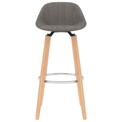 Tabourets de bar en lot de 2 en tissu Gris  
