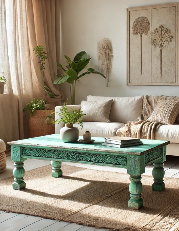 Table basse bohème chic
