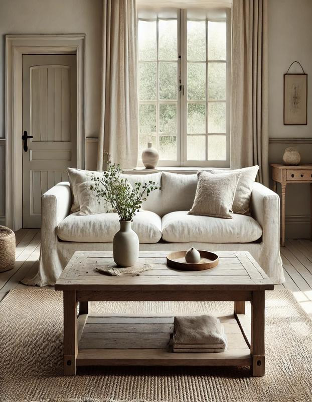 Table basse campagne chic