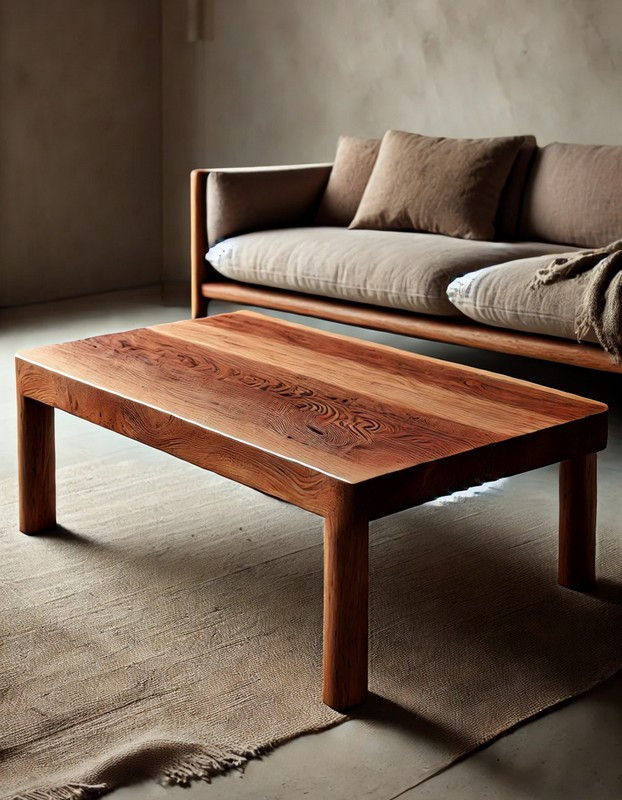Table basse en bois massif